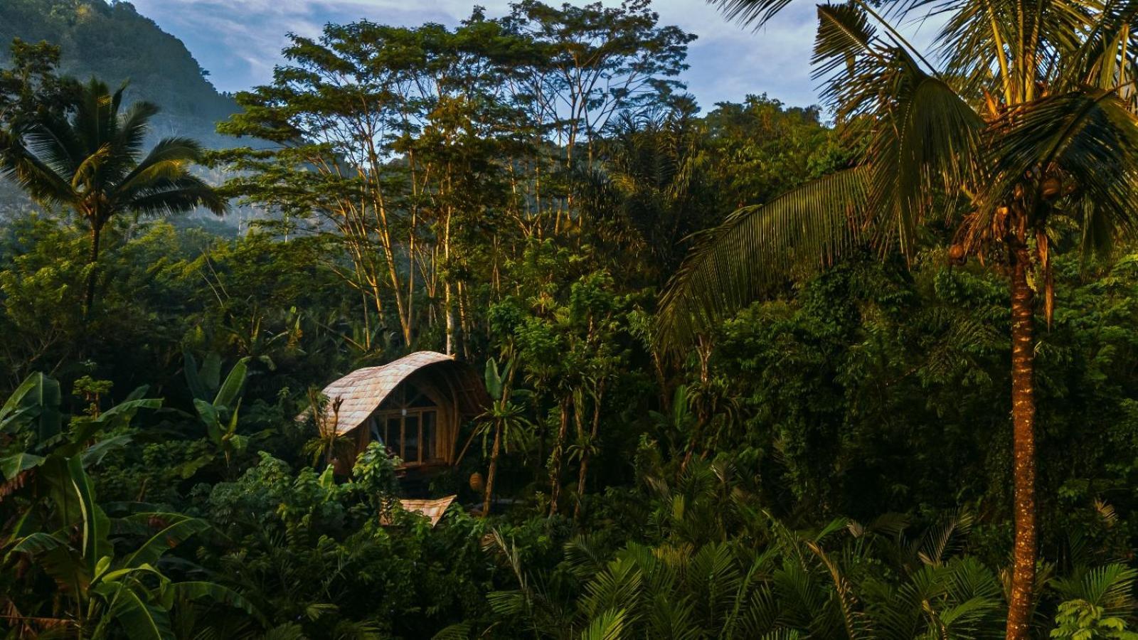Arcada Bali Bamboo House Villa Сидемен Екстериор снимка