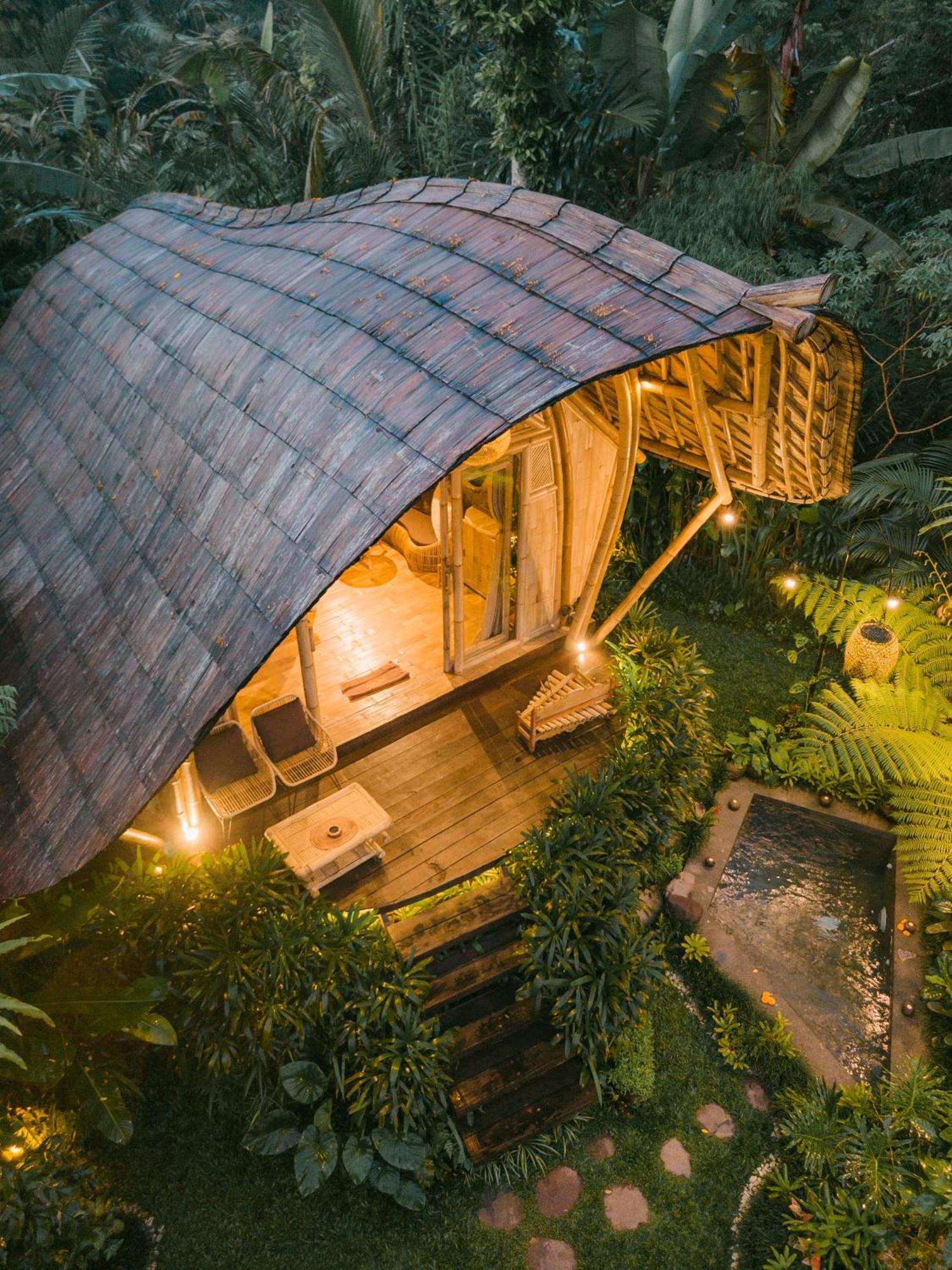 Arcada Bali Bamboo House Villa Сидемен Екстериор снимка