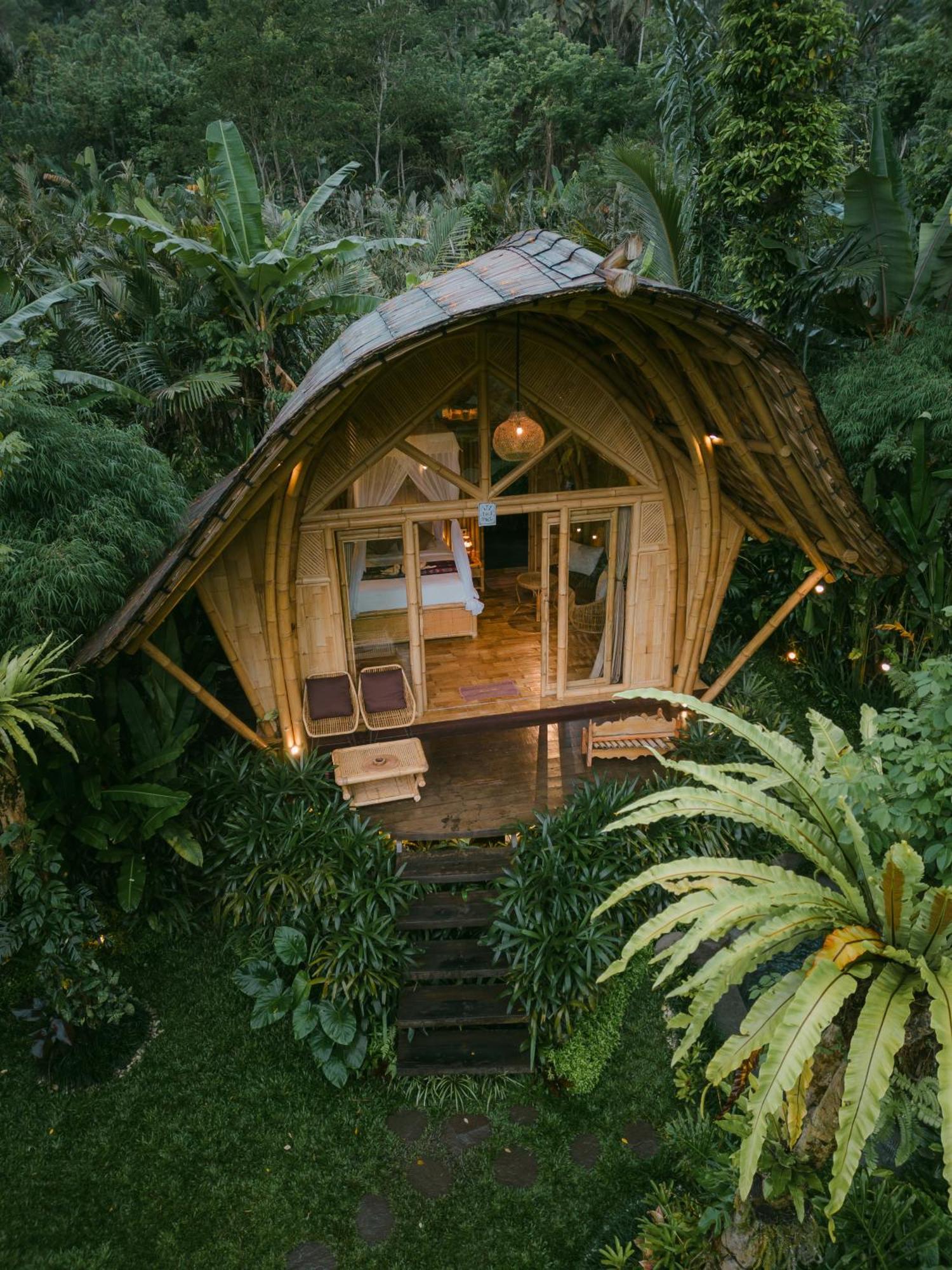 Arcada Bali Bamboo House Villa Сидемен Екстериор снимка
