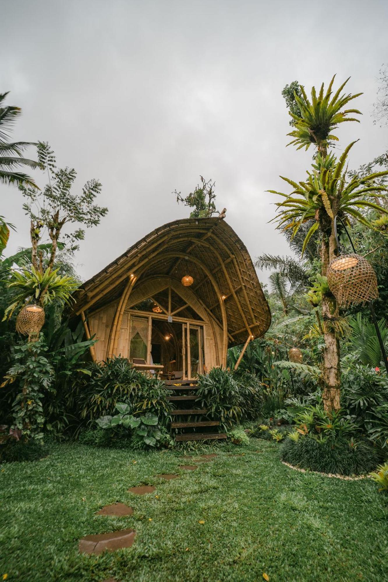 Arcada Bali Bamboo House Villa Сидемен Екстериор снимка