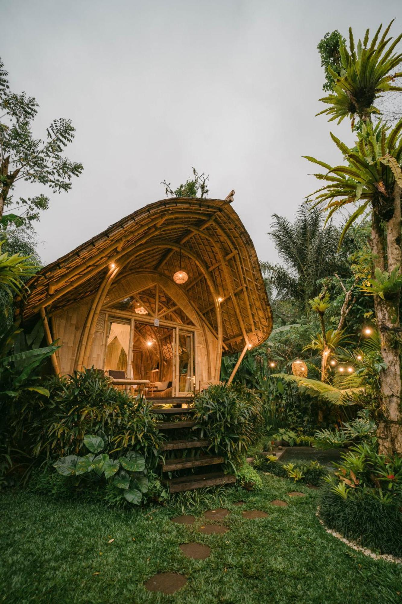 Arcada Bali Bamboo House Villa Сидемен Екстериор снимка