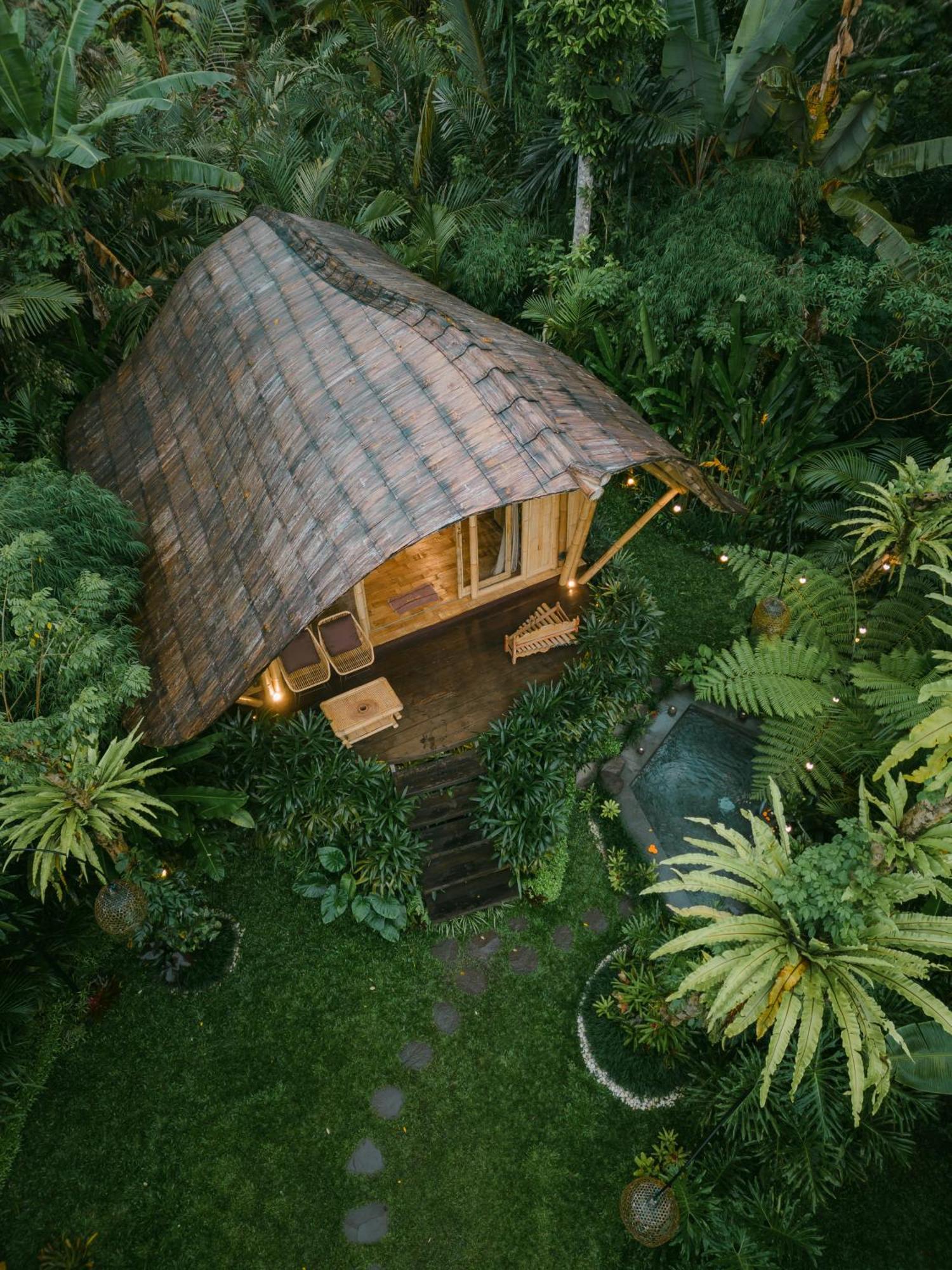 Arcada Bali Bamboo House Villa Сидемен Екстериор снимка